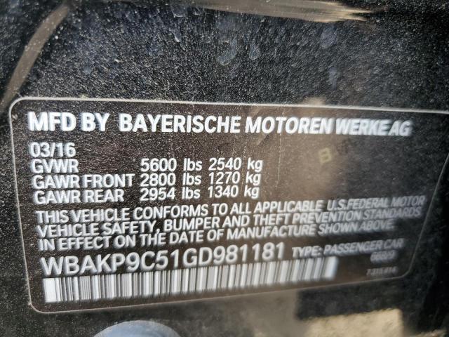 Photo 10 from auction – 2016 BMW 550 XI with VIN WBAKP9C51GD981181