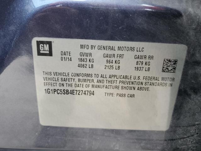 Photo 10 from auction – 2014 CHEVROLET CRUZE LT with VIN 1G1PC5SB4E7274794