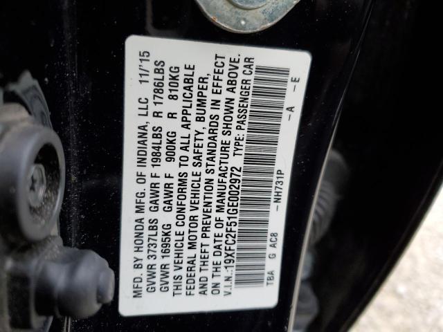 Photo 10 from auction – 2016 HONDA CIVIC LX with VIN 19XFC2F51GE002972