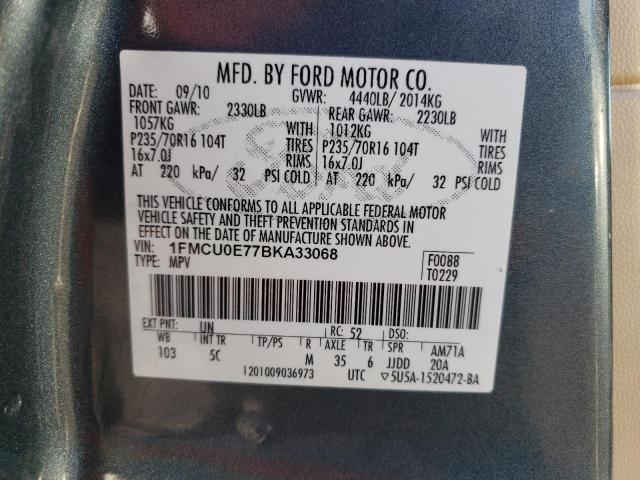 Photo 10 from auction – 2011 FORD ESCAPE LIM with VIN 1FMCU0E77BKA33068