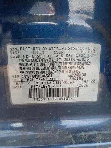 Photo 10 from auction – 2019 NISSAN VERSA S with VIN 3N1CN7AP3KL843394