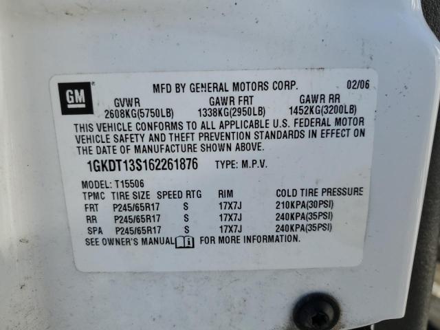 Photo 10 from auction – 2006 GMC ENVOY with VIN 1GKDT13S162261876