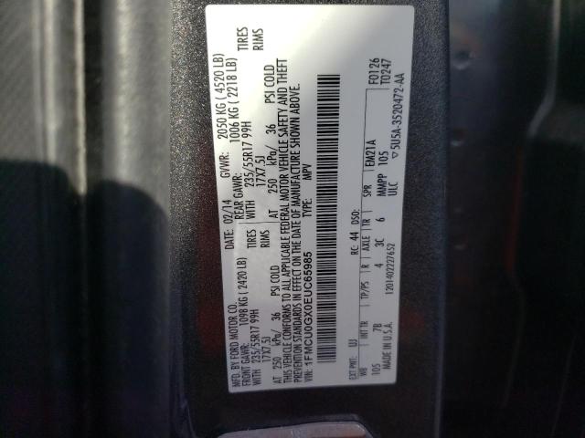 Photo 10 from auction – 2014 FORD ESCAPE SE with VIN 1FMCU0GX0EUC65985