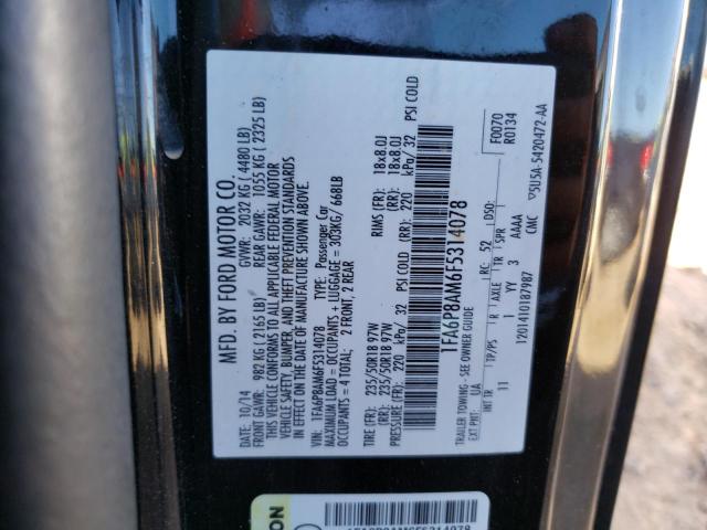 Photo 10 from auction – 2015 FORD MUSTANG with VIN 1FA6P8AM6F5314078