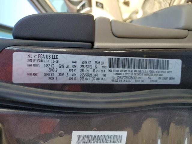 Photo 10 from auction – 2017 JEEP GRAND CHER with VIN 1C4RJFCG5HC694369
