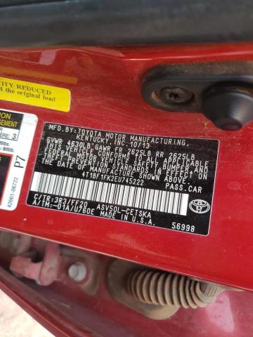 Photo 10 from auction – 2014 TOYOTA CAMRY L with VIN 4T1BF1FK2EU745222