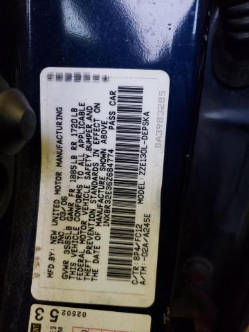 Photo 10 from auction – 2006 TOYOTA COROLLA CE with VIN 1NXBR32E36Z684774