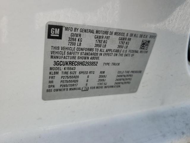 Photo 10 from auction – 2017 CHEVROLET SILVERADO with VIN 3GCUKREC8HG293852