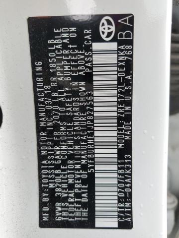 Photo 10 from auction – 2018 TOYOTA COROLLA L with VIN 5YFBURHE1JP827563