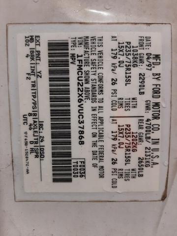 Photo 10 from auction – 1997 FORD EXPLORER L with VIN 1FMCU22X6VUC37868