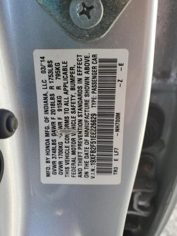 Photo 10 from auction – 2014 HONDA CIVIC LX with VIN 19XFB2F51EE226629