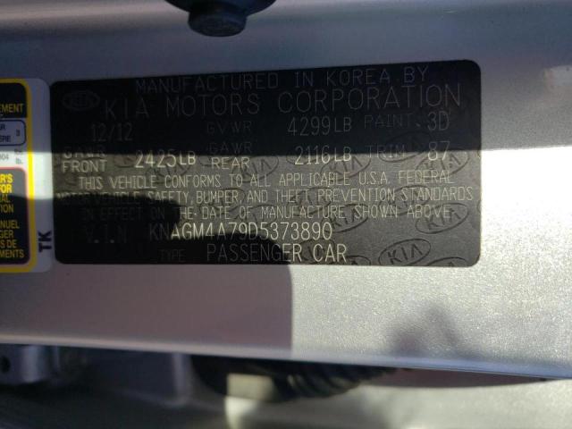 Фото 10 с аукциона – 2013 KIA OPTIMA LX с VIN KNAGM4A79D5373890