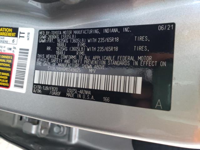 Photo 10 from auction – 2021 TOYOTA HIGHLANDER with VIN 5TDBZRBH6MS549825