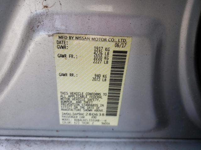 Photo 10 from auction – 2017 NISSAN ALTIMA 2.5 with VIN 1N4AL3AP9HC280638
