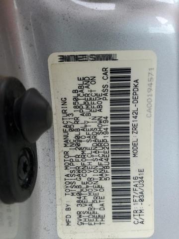 Photo 10 from auction – 2013 TOYOTA COROLLA BA with VIN 5YFBU4EE2DP194194