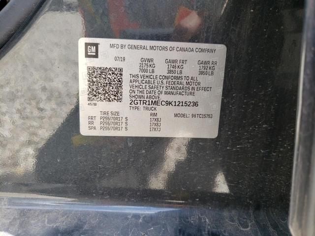 Photo 10 from auction – 2019 GMC SIERRA LIM with VIN 2GTR1MEC9K1215236