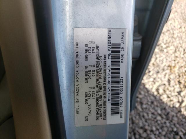 Photo 10 from auction – 2008 MAZDA 3 I with VIN JM1BK32F081181404