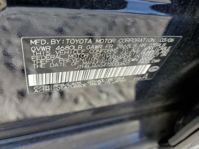 Photo 10 from auction – 2007 LEXUS ES 350 with VIN JTHBJ46G472000601