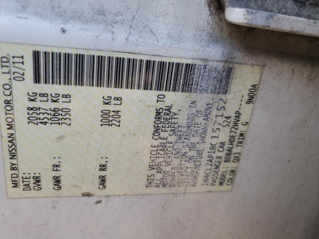 Photo 10 from auction – 2011 NISSAN ALTIMA HYB with VIN 1N4CL2AP1BC157152