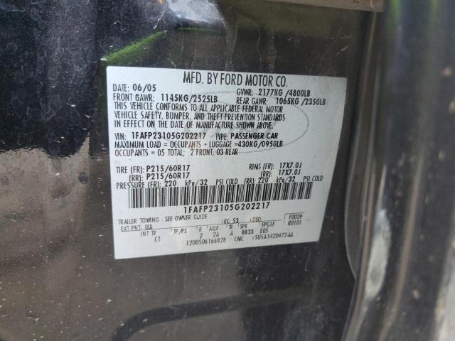 Photo 10 from auction – 2005 FORD FIVE HUNDR with VIN 1FAFP23105G202217