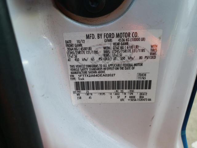Photo 10 from auction – 2013 FORD F250 SUPER with VIN 1FT7X2A64DEA02027