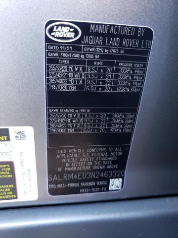 Photo 10 from auction – 2022 LAND ROVER DISCOVERY with VIN SALRM4EU3N2463320