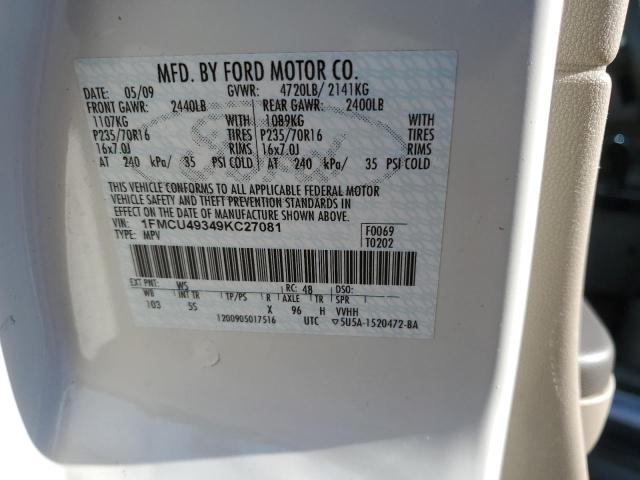 Photo 10 from auction – 2009 FORD ESCAPE HYB with VIN 1FMCU49349KC27081