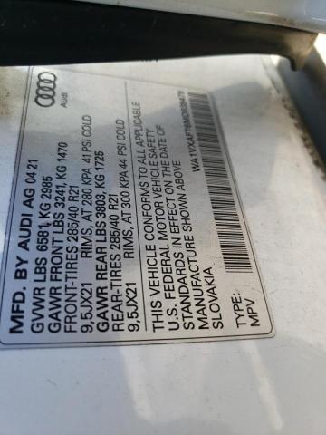 Photo 10 from auction – 2021 AUDI Q7 PRESTIG with VIN WA1VXAF76MD038479