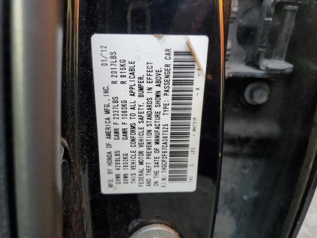 Photo 10 from auction – 2012 HONDA ACCORD SE with VIN 1HGCP2F67CA087525