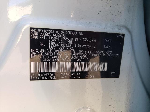 Photo 10 from auction – 2017 TOYOTA RAV4 SE with VIN JTMNFREV3HJ706303