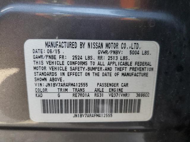 Photo 10 from auction – 2015 INFINITI Q50 BASE with VIN JN1BV7AR4FM412555