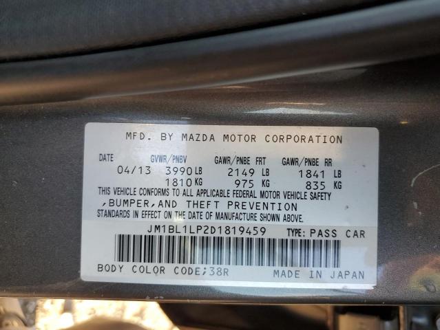 Photo 10 from auction – 2013 MAZDA 3 I with VIN JM1BL1LP2D1819459