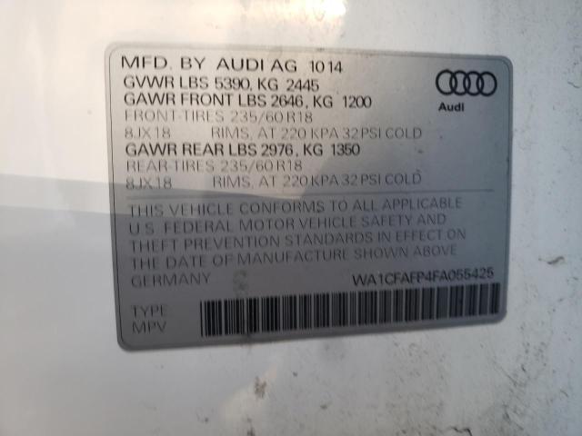 Photo 10 from auction – 2015 AUDI Q5 PREMIUM with VIN WA1CFAFP4FA055425