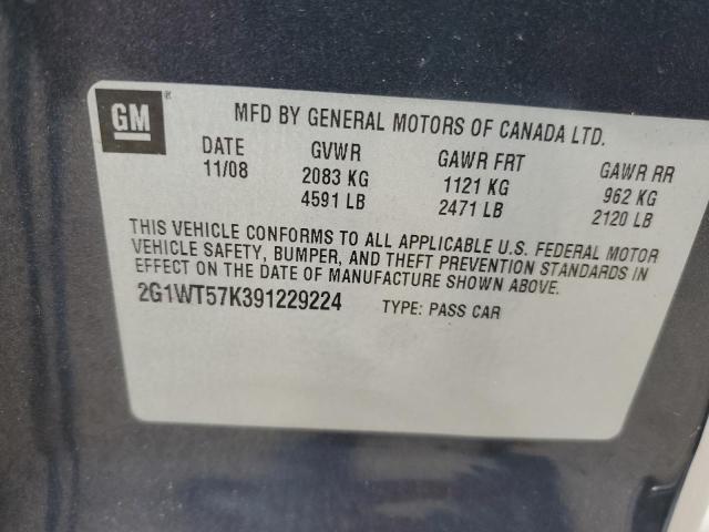 Photo 10 from auction – 2009 CHEVROLET IMPALA 1LT with VIN 2G1WT57K391229224