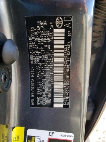 Zdjęcie 10 z aukcji – 2010 TOYOTA COROLLA BA z VIN 2T1BU4EE1AC447291