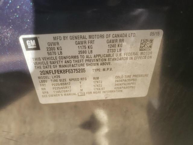 Photo 10 from auction – 2015 CHEVROLET EQUINOX LT with VIN 2GNFLFEK8F6375205