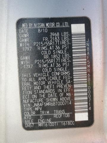 Photo 10 from auction – 2011 NISSAN JUKE S with VIN JN8AF5MR6BT000714