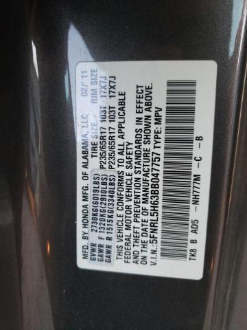 Photo 10 from auction – 2011 HONDA ODYSSEY EX with VIN 5FNRL5H63BB047757