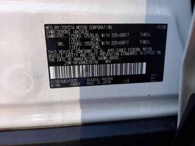 Photo 10 from auction – 2021 TOYOTA RAV4 LE with VIN JTMF1RFV6MD078196