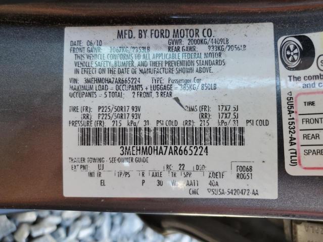 Photo 10 from auction – 2010 MERCURY MILAN with VIN 3MEHM0HA7AR665224