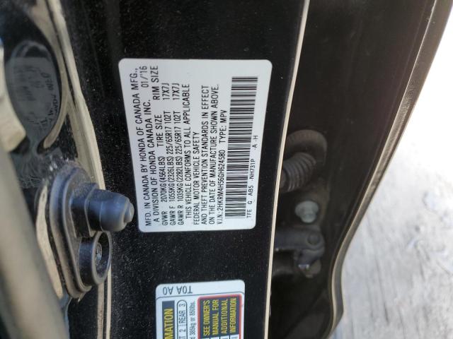 Photo 10 from auction – 2016 HONDA CR-V EX with VIN 2HKRM4H56GH624580