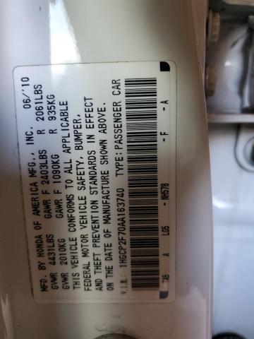 Photo 10 from auction – 2010 HONDA ACCORD EX with VIN 1HGCP2F70AA163740