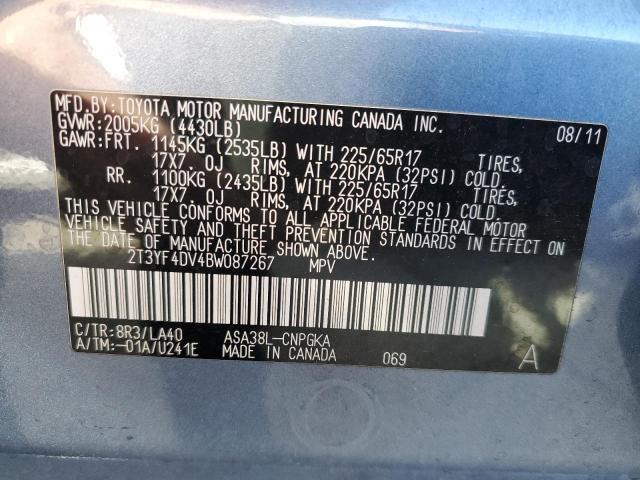 Photo 10 from auction – 2011 TOYOTA RAV4 LIMIT with VIN 2T3YF4DV4BW087267