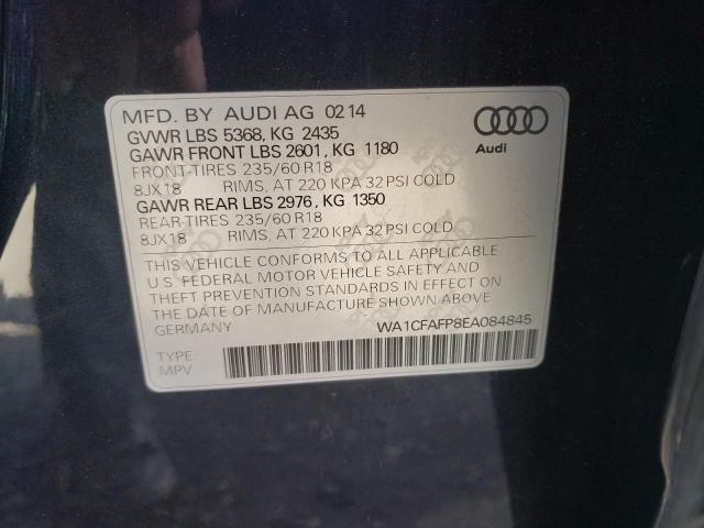 Photo 10 from auction – 2014 AUDI Q5 PREMIUM with VIN WA1CFAFP8EA084845
