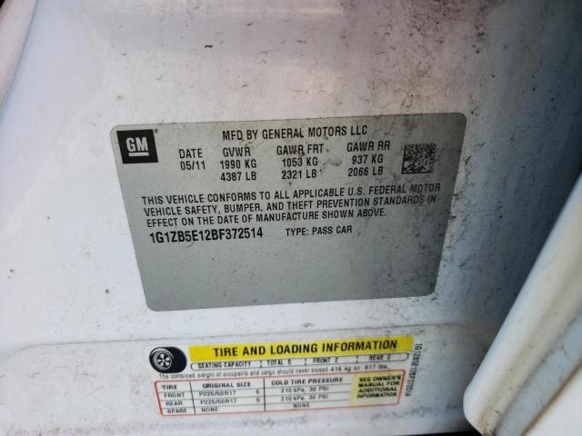 Photo 10 from auction – 2011 CHEVROLET MALIBU LS with VIN 1G1ZB5E12BF372514