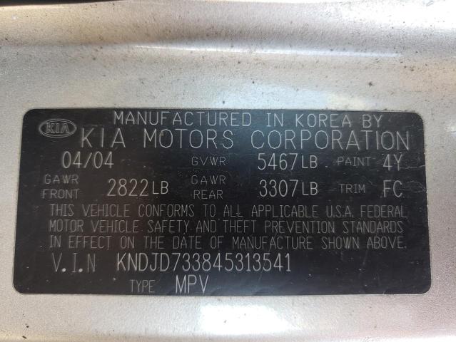 Photo 10 from auction – 2004 KIA SORENTO EX with VIN KNDJD733845313541