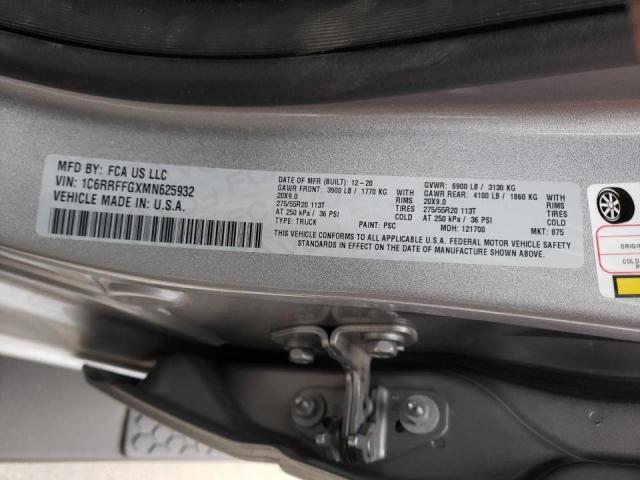 Photo 10 from auction – 2021 RAM 1500 BIG H with VIN 1C6RRFFGXMN625932