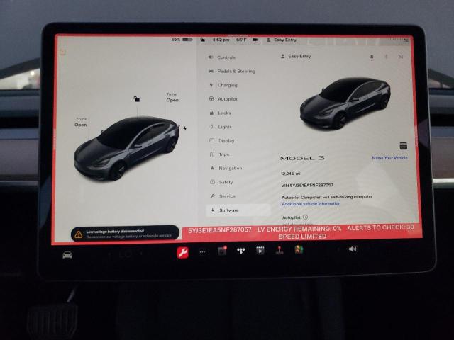 Photo 9 from auction – 2022 TESLA MODEL 3 with VIN 5YJ3E1EA5NF287057