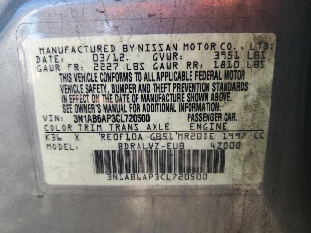 Photo 10 from auction – 2012 NISSAN SENTRA 2.0 with VIN 3N1AB6AP3CL720500