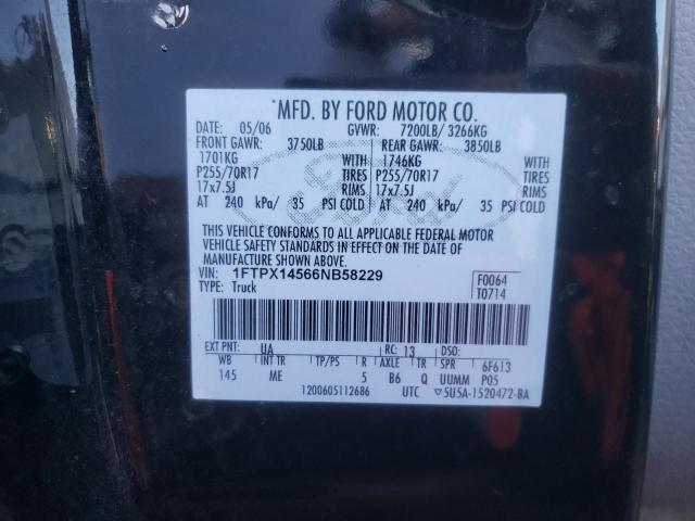 Photo 10 from auction – 2006 FORD F150 with VIN 1FTPX14566NB58229